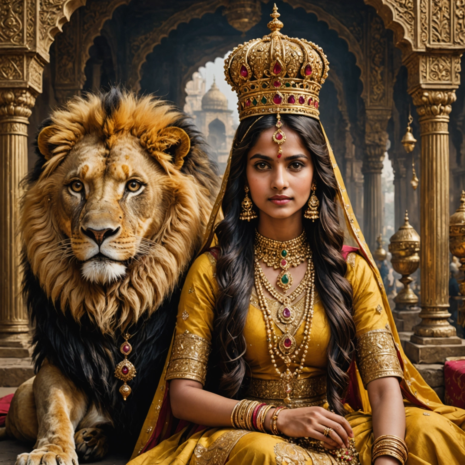 The Golden Lion of Indore and the Jewel Merchants Daughter